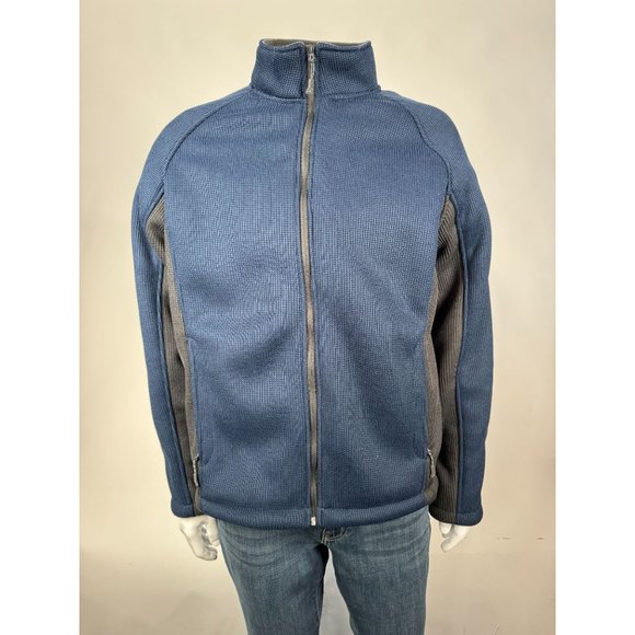ZeroXposur ZXBLK Mens Jacket Full Zip Sz Large Blue Gray Softshell Fleece Lined - Picture 10 of 16